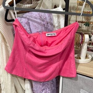 Princess Polly Vibrant Pink Cowl Neck Crop Top